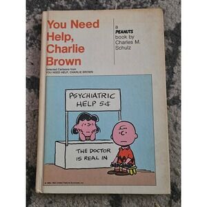 You Need Help, Charlie Brown Peanuts book Hardcover Charles Schulz 1965